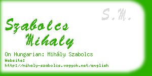 szabolcs mihaly business card