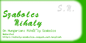 szabolcs mihaly business card